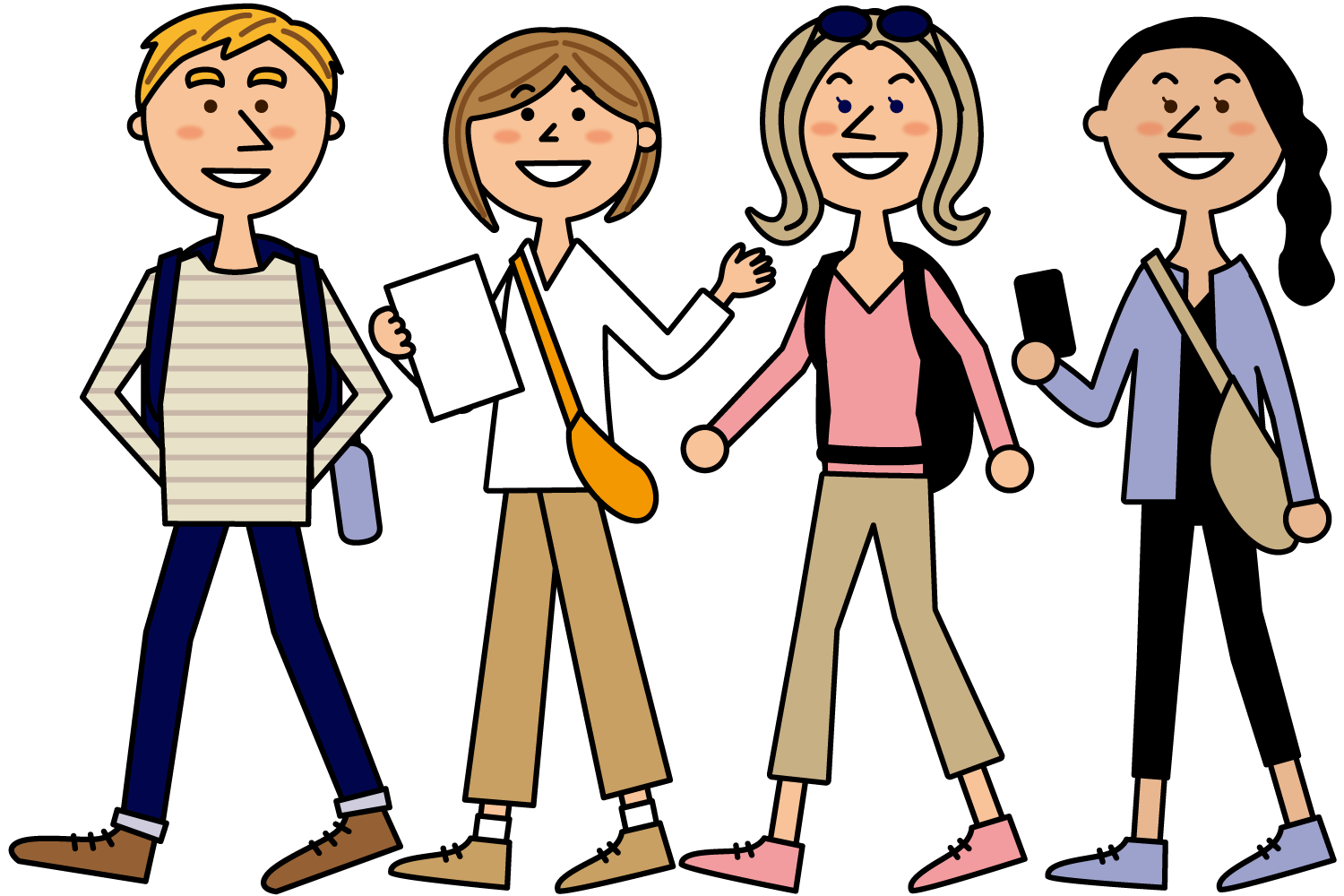 外国の方と話す人